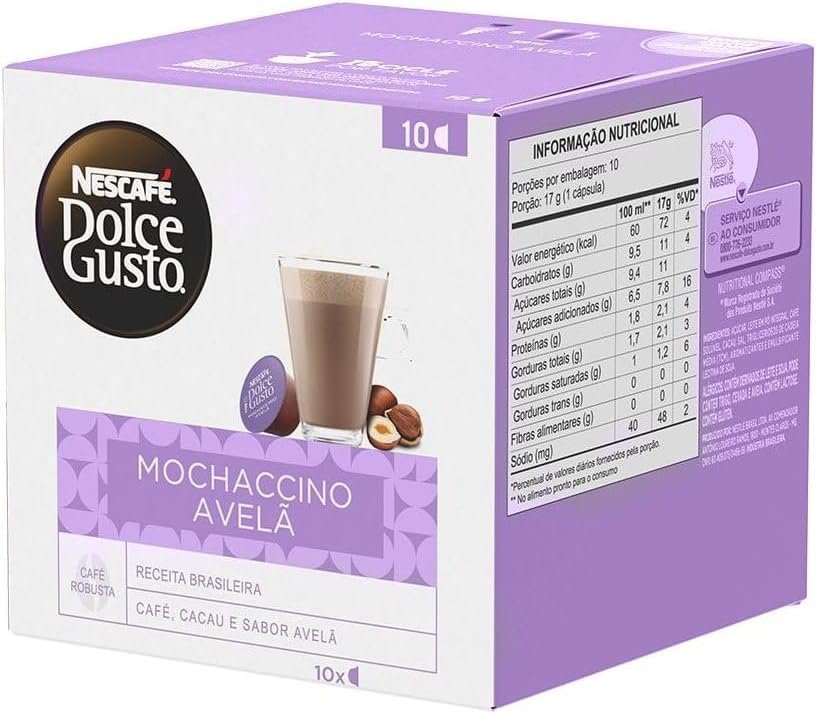 Dolce Gusto Mochaccino Em Cápsula Avelã Nescafé Caixa 170G 10 Unidades - Imagem 4