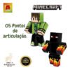 Kit Boneco Minecraft Articulado Athos + Cadres 25cm