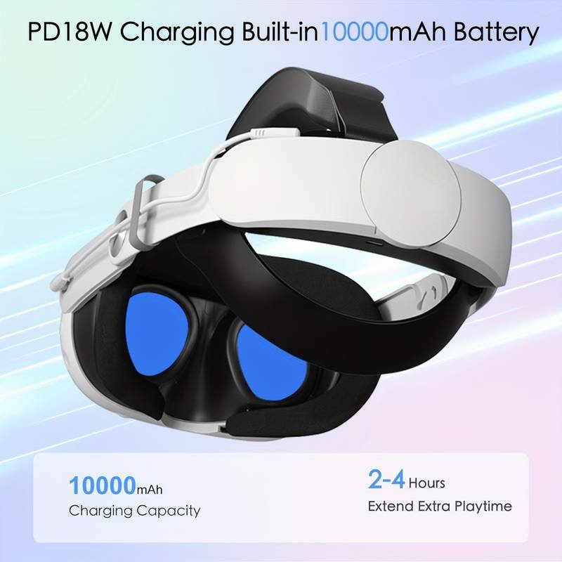 Óculos VR Headband com bateria recarregável de 10000mAh - Compatível com Meta Quest 3 - Imagem 4