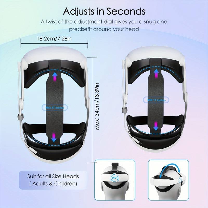 Óculos VR Headband com bateria recarregável de 10000mAh - Compatível com Meta Quest 3 - Imagem 8